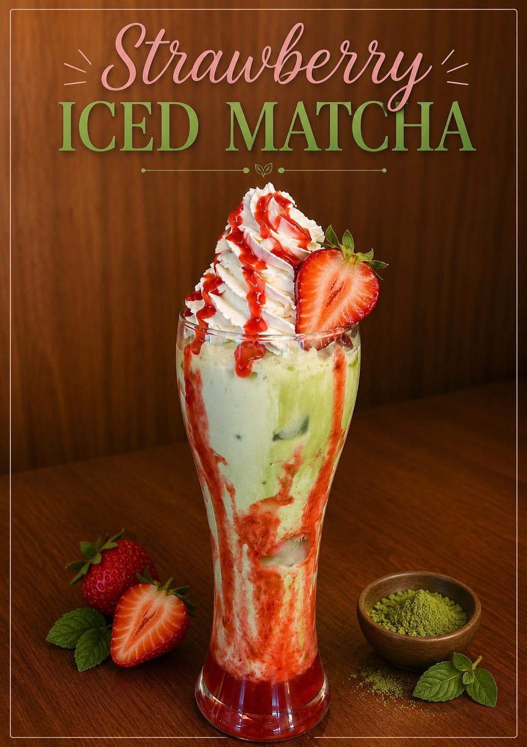Strawberry Matcha at Best Brew Cafe