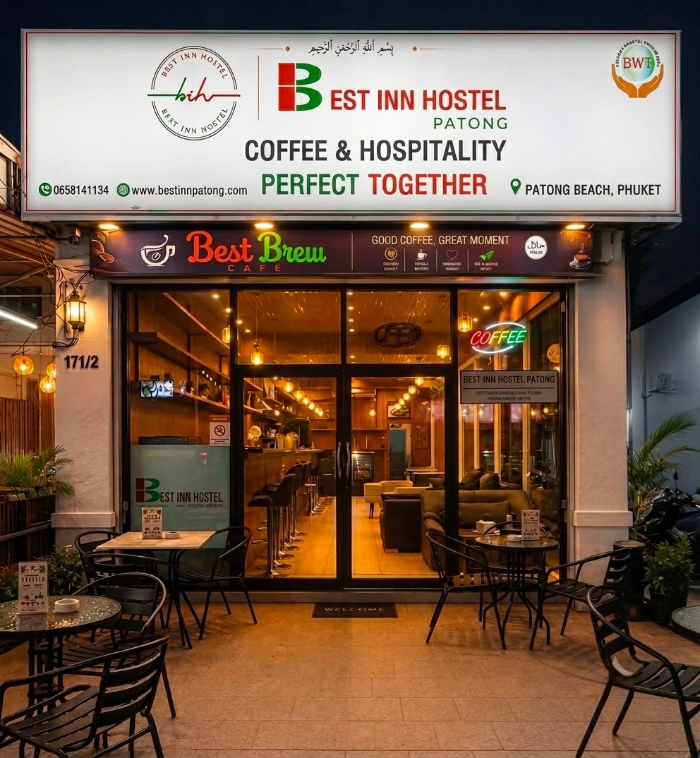 Best Brew Cafe interior in Patong